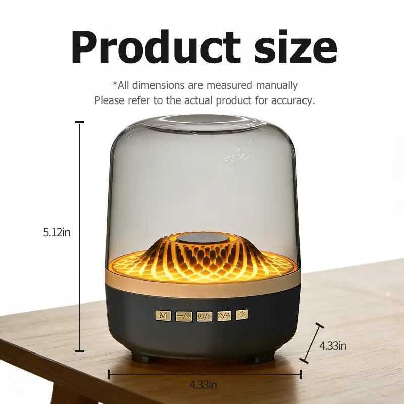 Audio Portable Bluetooth Speaker, Wireless Glaze Bluetooth Audio - Type C Charging, TWS Stereo Sound, 5 RGB Lighting Modes, Long Battery Life, Ideal Festival Gift