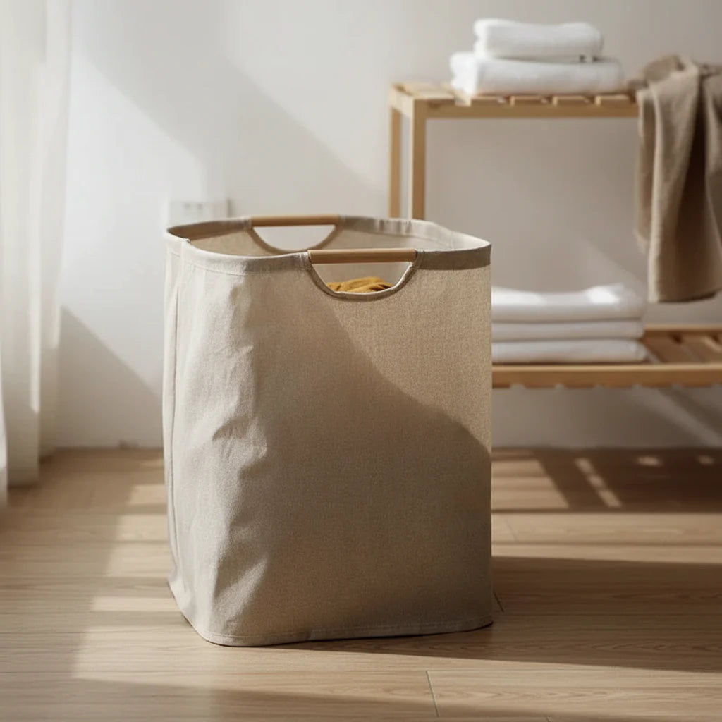 Foldable Cotton Linen Basket - Washibasket