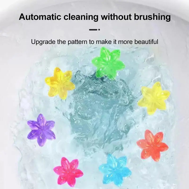 42 Flowers! 3-Tubes Toilet Gel Stamp Box Deodorizing Bathroom Freshener with Flower Scent - Keeps Toilet Clean & Fresh for 3 Months