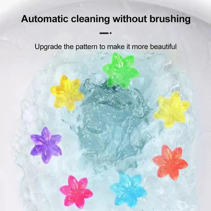 42 Flowers! 3-Tubes Toilet Gel Stamp Box Deodorizing Bathroom Freshener with Flower Scent - Keeps Toilet Clean & Fresh for 3 Months