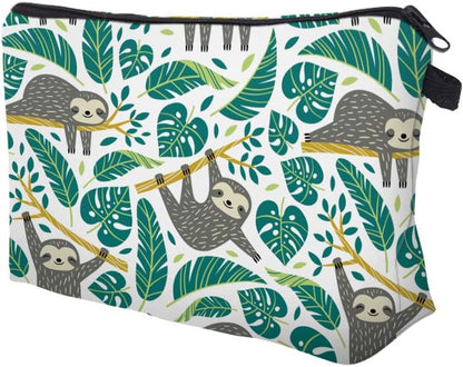 Cosmetic Bag for Women, Adorable Roomy Makeup Bags Travel Water Resistant Toiletry Bag Accessories Organizer Sloth (Sloth 51476)