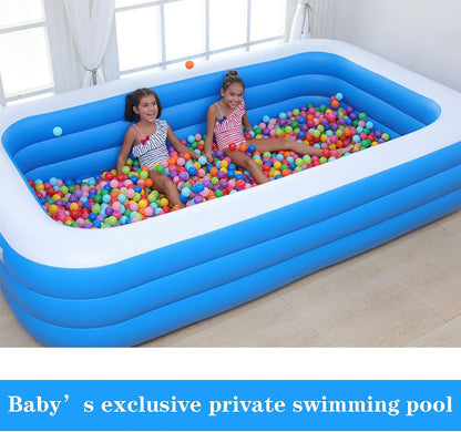 10Ft Kiddie Pool Inflatable Swimming Pool above Ground Pool with Pump 120"X72"X22" Full-Sized Large Inflatable Big Pool - Baby Pool Kiddie Pool Kids Pool Toys Swimming Pool for Kid