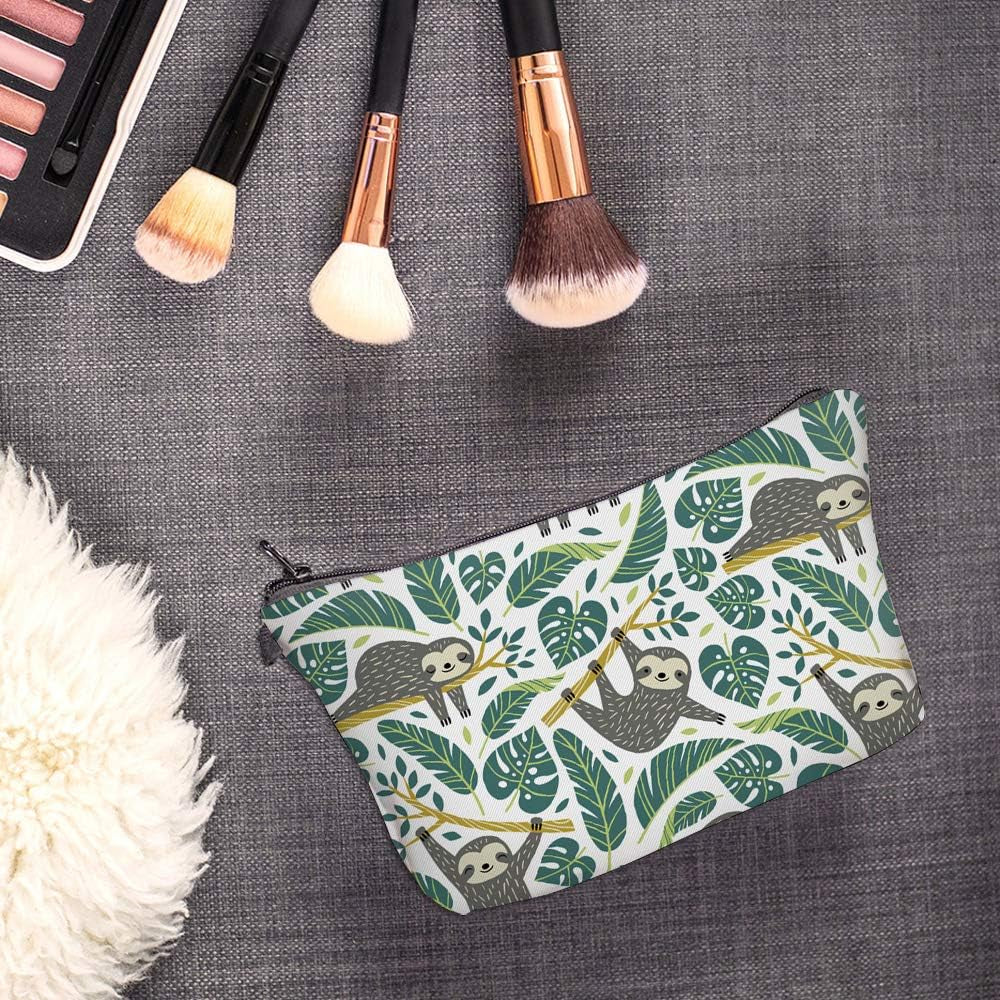Cosmetic Bag for Women, Adorable Roomy Makeup Bags Travel Water Resistant Toiletry Bag Accessories Organizer Sloth (Sloth 51476)