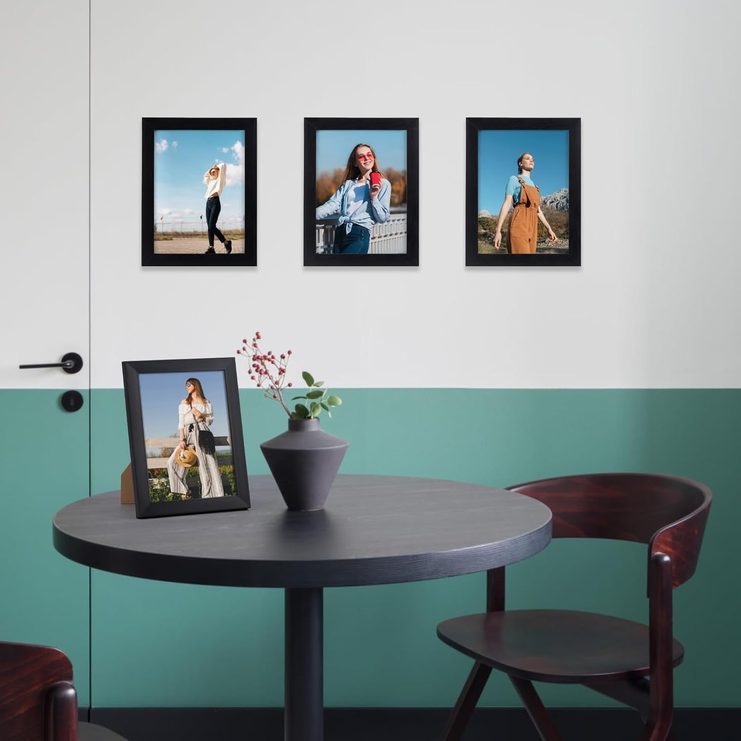 6X8 Picture Frame Black 6 X 8 Photo Frames Bulk for Wall or Tabletop Display, 12 Pack