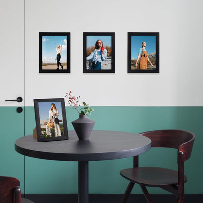 6X8 Picture Frame Black 6 X 8 Photo Frames Bulk for Wall or Tabletop Display, 12 Pack