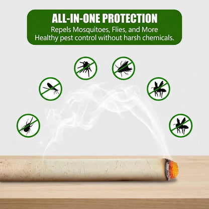 [Natural Defense] 10/20/30-Pack Organic Mugwort & Gastrodia Aromatherapy Sticks - Non-Toxic Mosquito Repellent & Sleep Aid