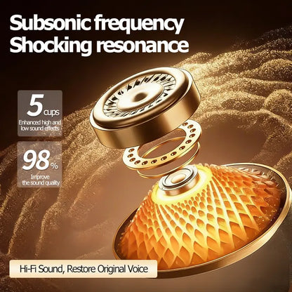 Audio Portable Bluetooth Speaker, Wireless Glaze Bluetooth Audio - Type C Charging, TWS Stereo Sound, 5 RGB Lighting Modes, Long Battery Life, Ideal Festival Gift