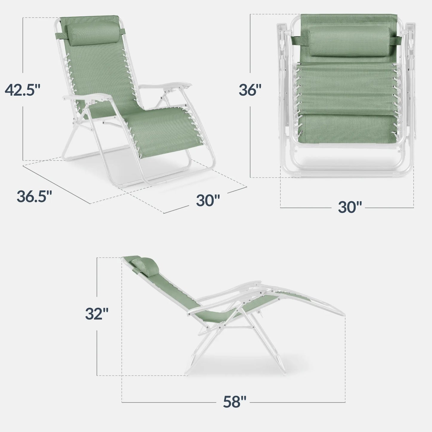 Best Choice Products Set of 2 Extra Wide Zero Gravity Lounge Chair Recliners W/ Cup Holder