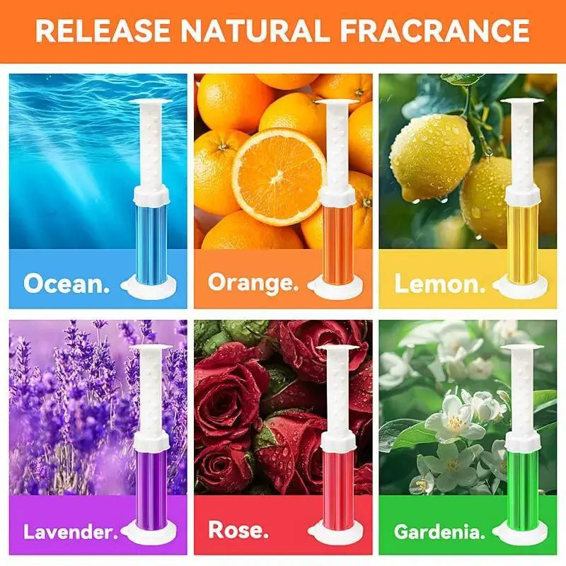42 Flowers! 3-Tubes Toilet Gel Stamp Box Deodorizing Bathroom Freshener with Flower Scent - Keeps Toilet Clean & Fresh for 3 Months