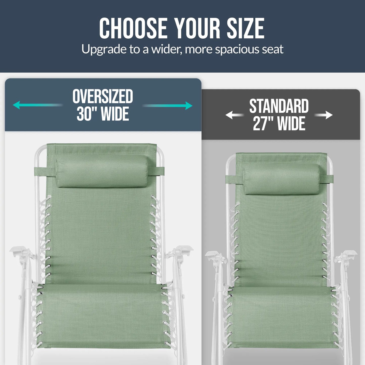 Best Choice Products Set of 2 Extra Wide Zero Gravity Lounge Chair Recliners W/ Cup Holder