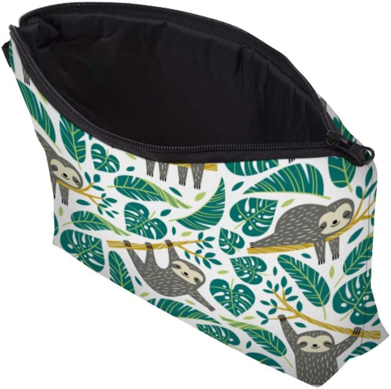 Cosmetic Bag for Women, Adorable Roomy Makeup Bags Travel Water Resistant Toiletry Bag Accessories Organizer Sloth (Sloth 51476)