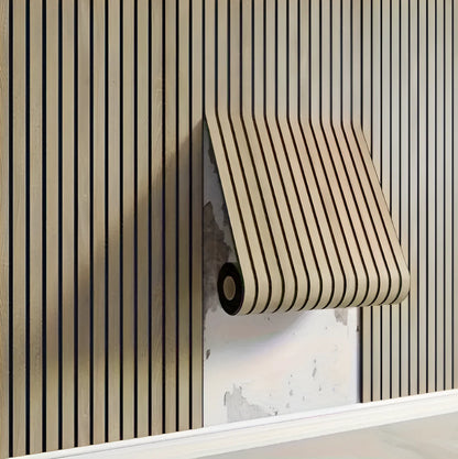 Selbstklebendes 3D-Wandpaneel Mit Holzoptik