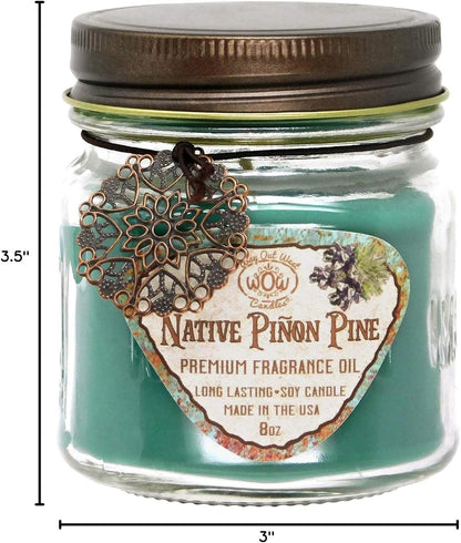 Way Out West Scented Candles in Piñon Pine & Vanilla De Leche - Gift Ready, Boxed Set of 2 Jar Candles - Fragrant, Long Lasting Soy Wax Blend - Delightful Soothing Fragrances for a Warm, Cozy Home
